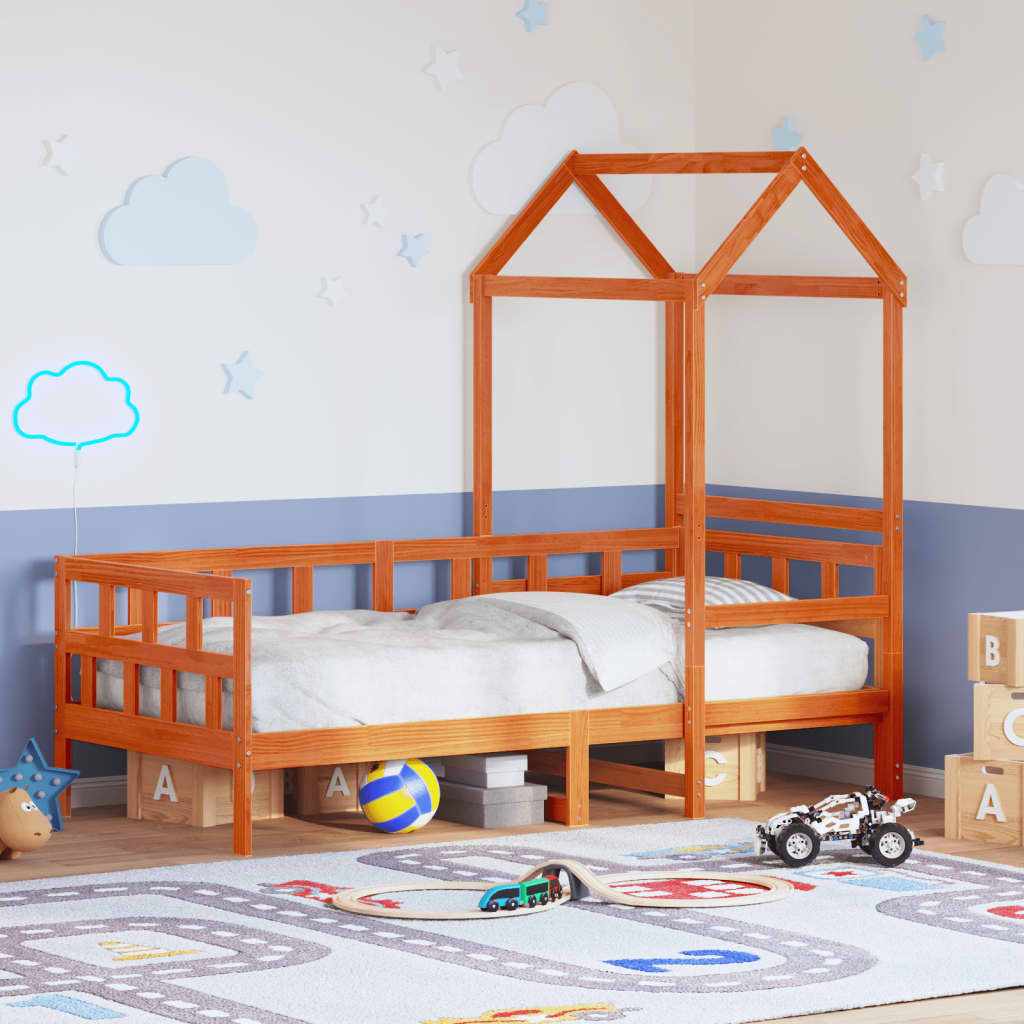 Sofá Cama Con Techo Madera Maciza Pino