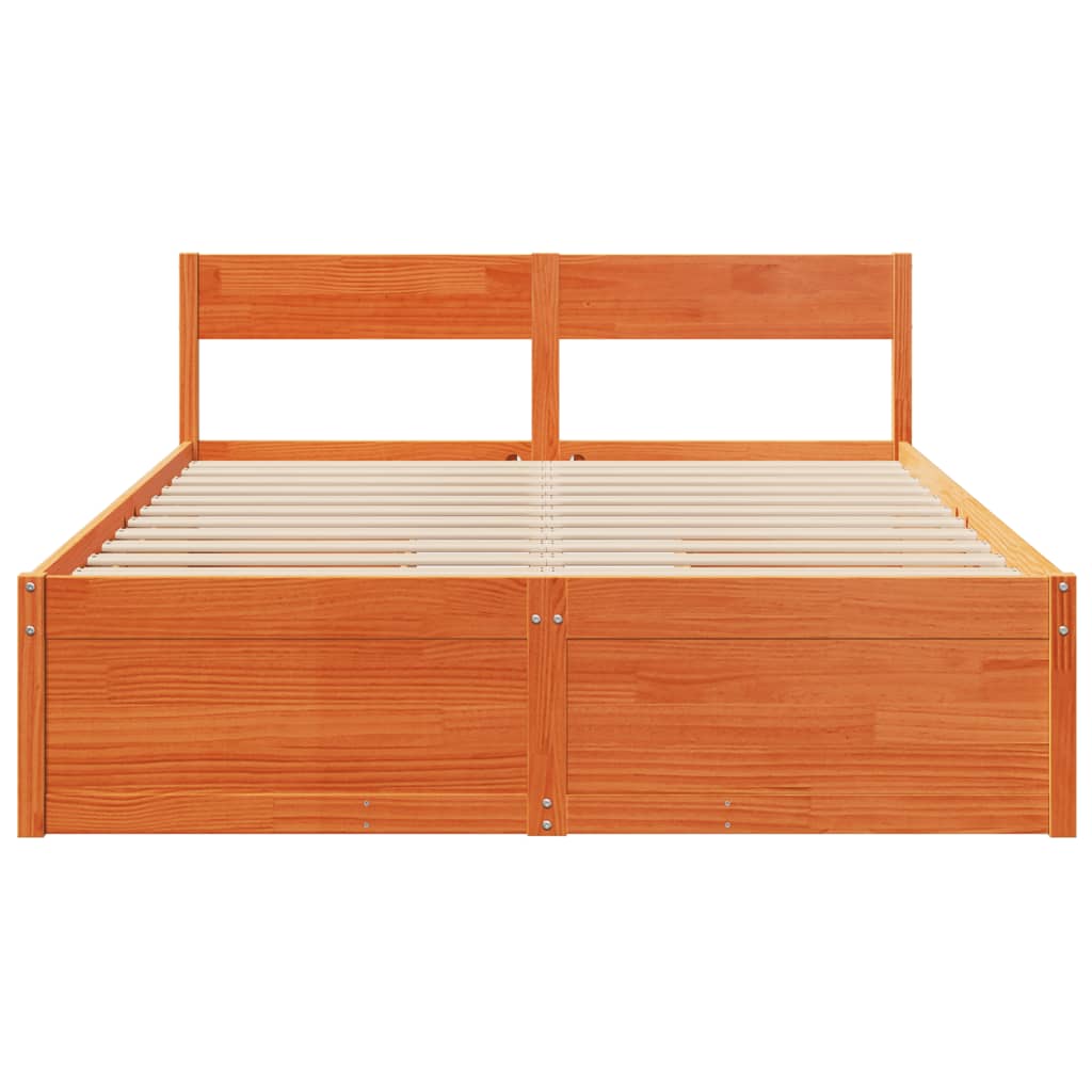 Cama Sin Colchón Madera Maciza De Pino