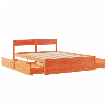 Cama Sin Colchón Madera Maciza De Pino