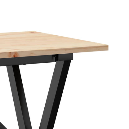 Mesa De Comedor Marco X Madera Maciza Pino Y Acero 100X50X75Cm