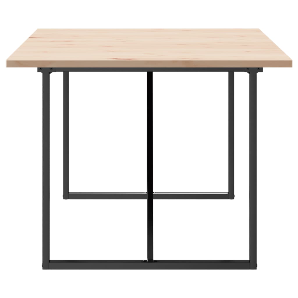 Mesa De Comedor Marco O Madera Maciza Pino Acero 200X100X75,5Cm