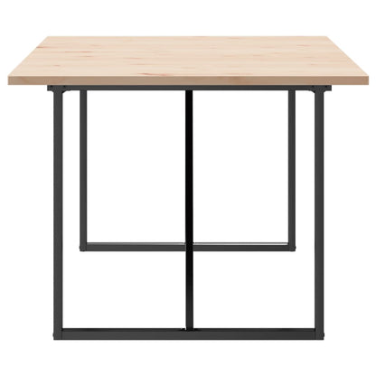 Mesa De Comedor Marco O Madera Maciza Pino Acero 200X100X75,5Cm