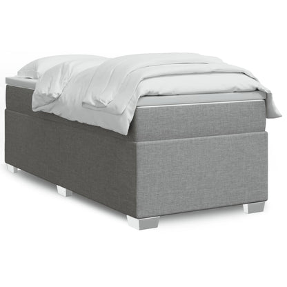 Cama Box Spring Con Colchón Tela Color
