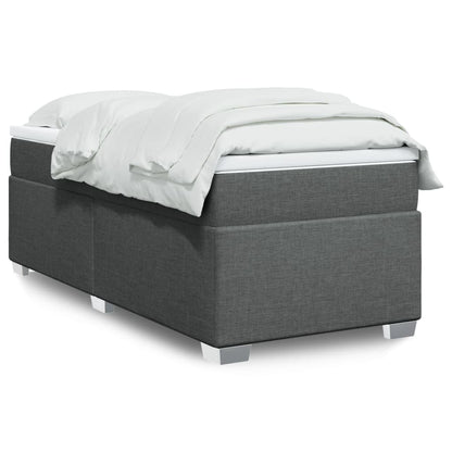 Cama Box Spring Con Colchón Tela Color