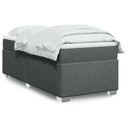 Cama Box Spring Con Colchón Tela Color