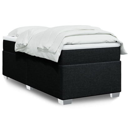 Cama Box Spring Con Colchón Tela Color