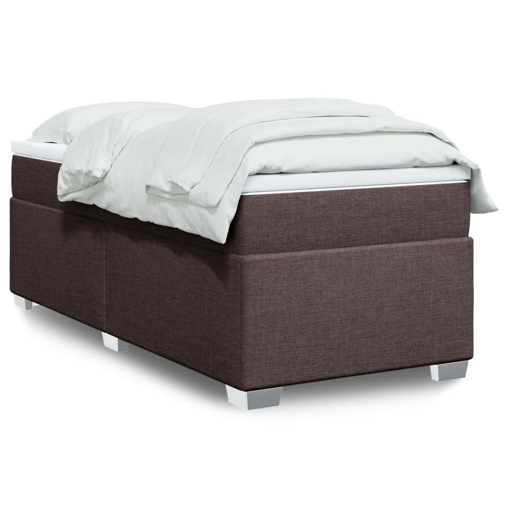 Cama Box Spring Con Colchón Tela Color