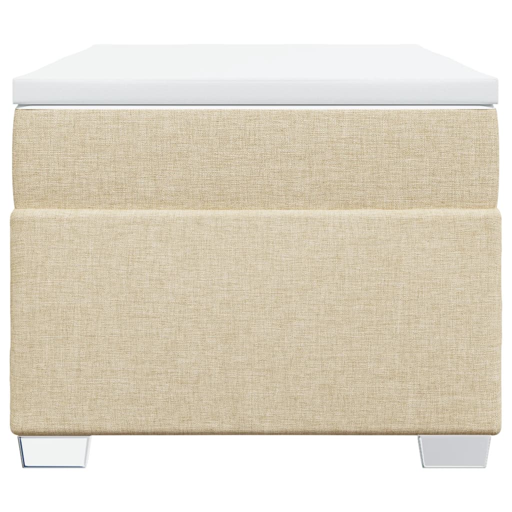 Cama Box Spring Con Colchón Tela Color