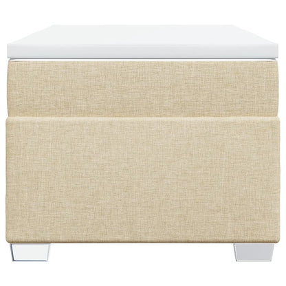 Cama Box Spring Con Colchón Tela Color