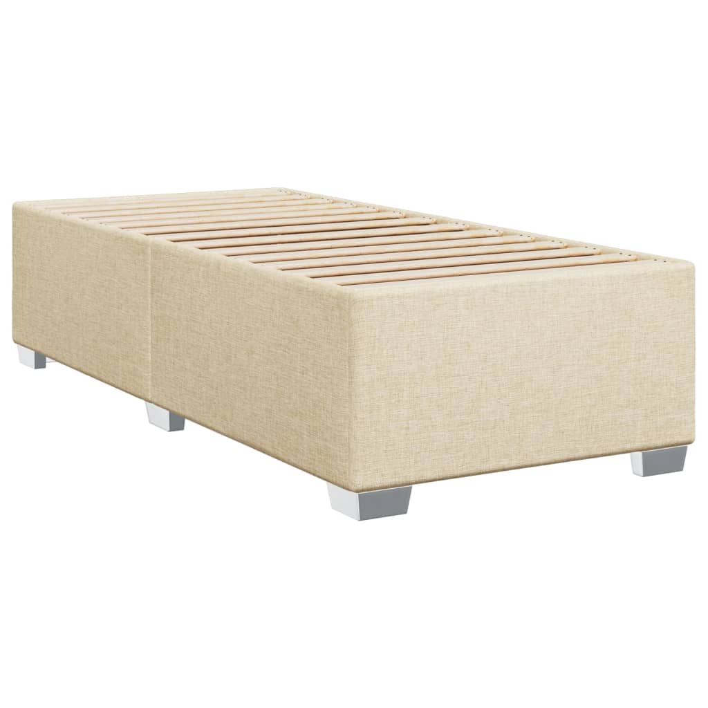 Cama Box Spring Con Colchón Tela Color