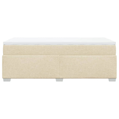 Cama Box Spring Con Colchón Tela Color