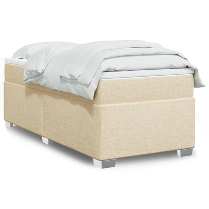 Cama Box Spring Con Colchón Tela Color