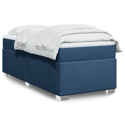Cama Box Spring Con Colchón Tela Color