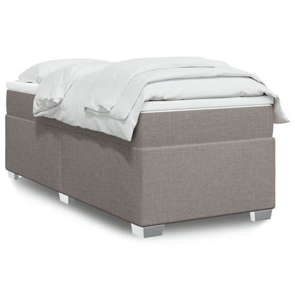 Cama Box Spring Con Colchón Tela Color