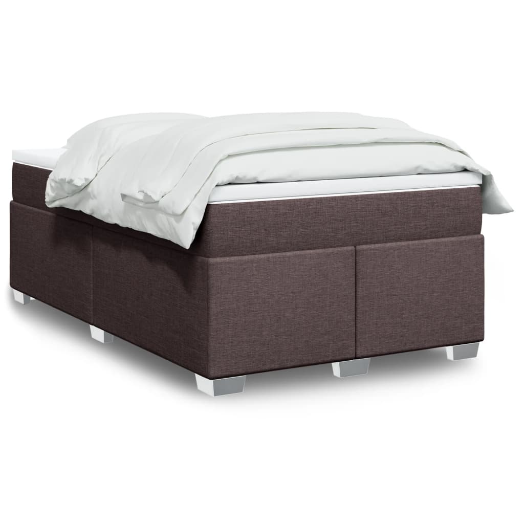 Cama Box Spring Con Colchón Tela Color