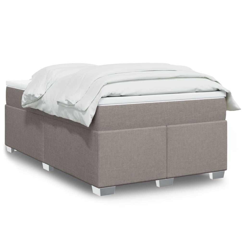 Cama Box Spring Con Colchón Tela Color