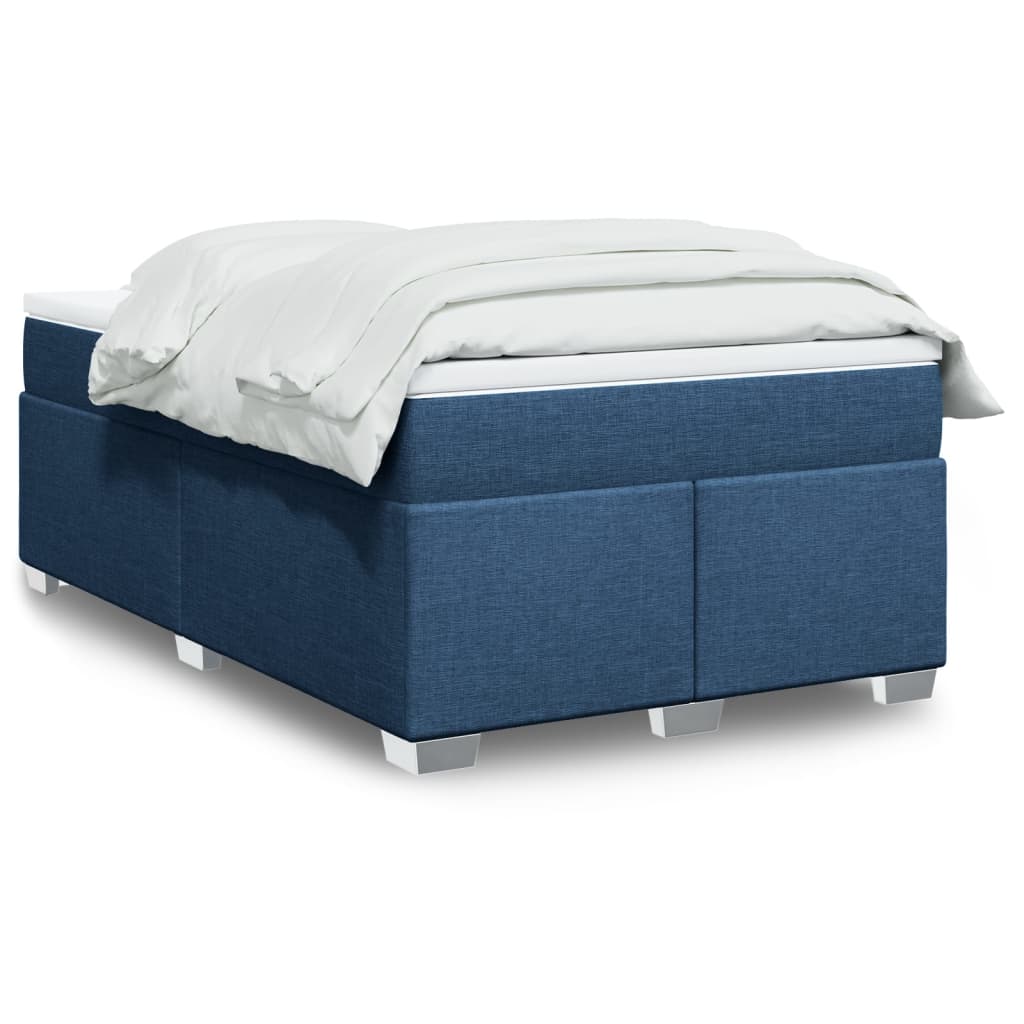 Cama Box Spring Con Colchón Tela Color