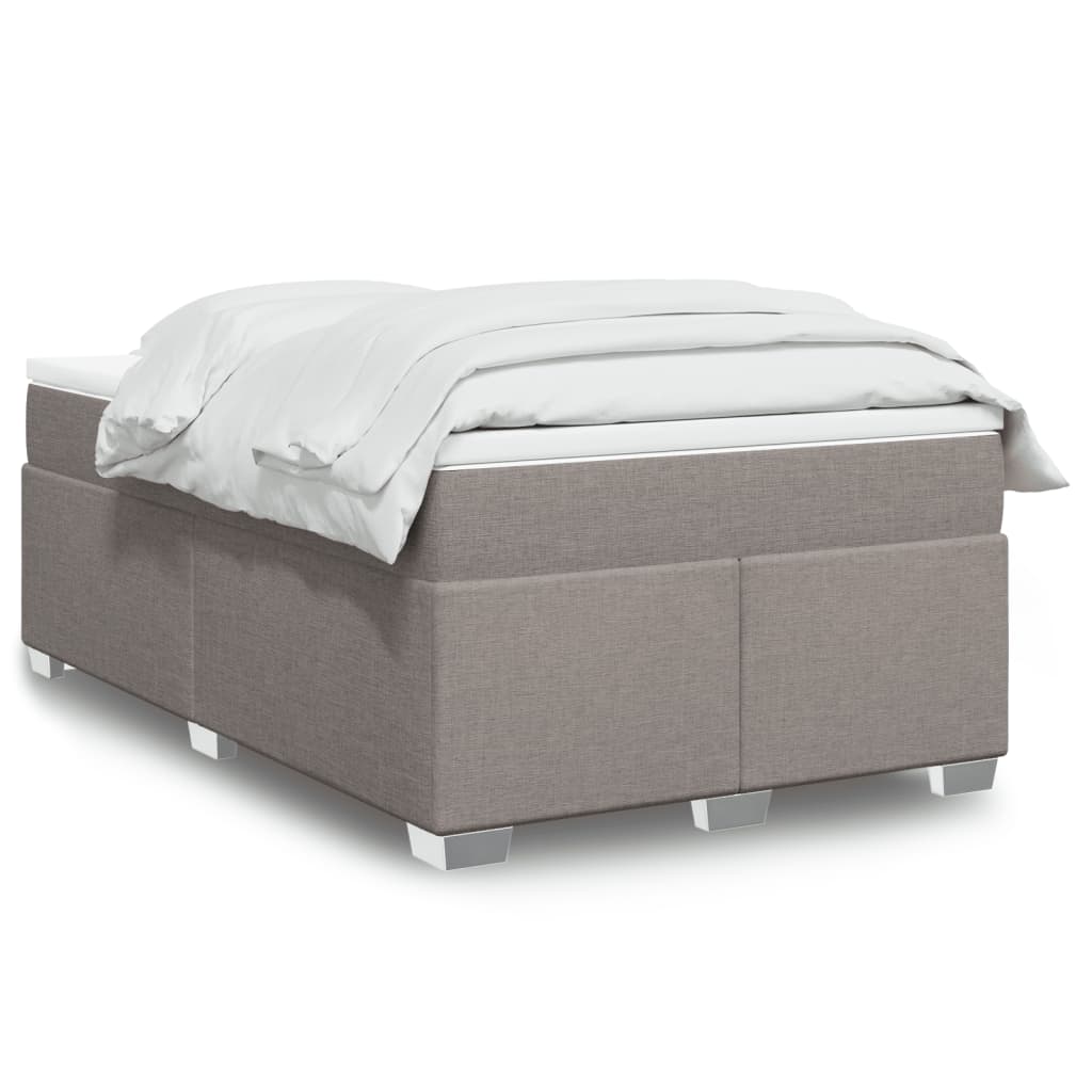 Cama Box Spring Con Colchón Tela Color