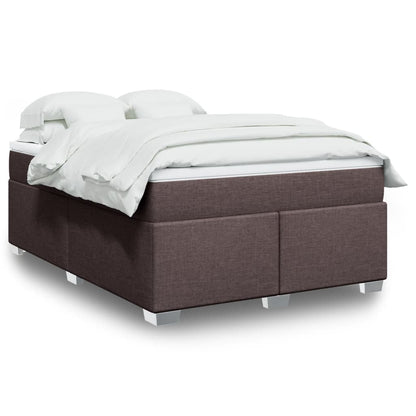 Cama Box Spring Con Colchón Tela Color