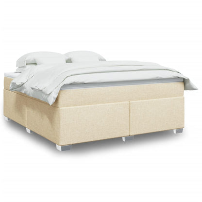 Cama Box Spring Con Colchón Tela Color
