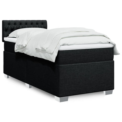 Cama Box Spring Con Colchón Tela