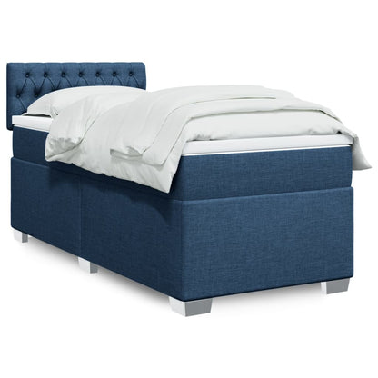 Cama Box Spring Con Colchón Tela