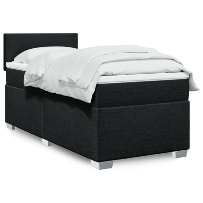 Cama Box Spring Con Colchón Tela