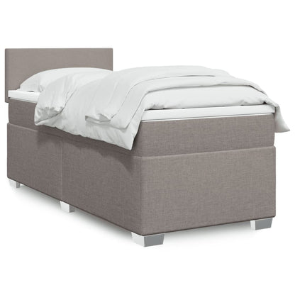 Cama Box Spring Con Colchón Tela