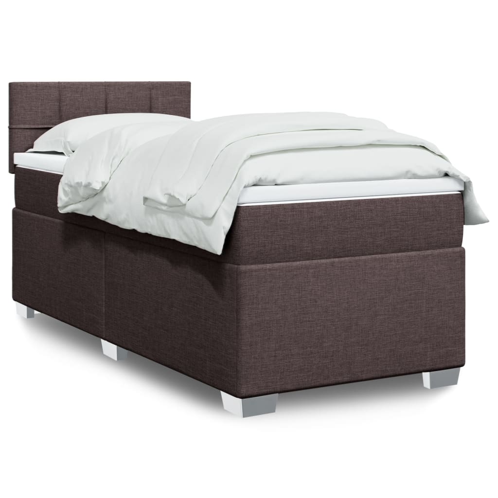 Cama Box Spring Con Colchón Tela