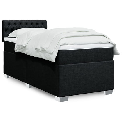 Cama Box Spring Con Colchón Tela