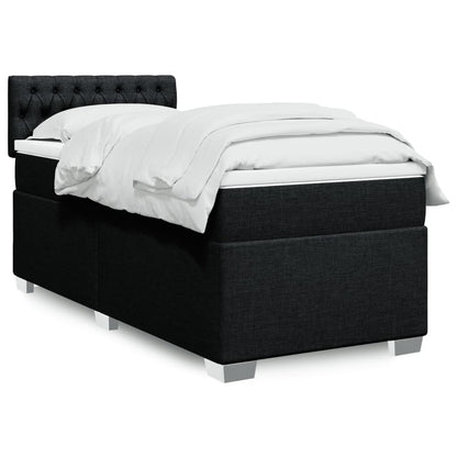 Cama Box Spring Con Colchón Tela