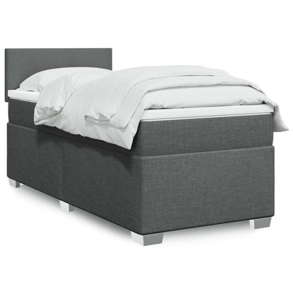 Cama Box Spring Con Colchón Tela