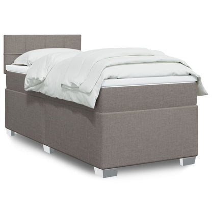 Cama Box Spring Con Colchón Tela