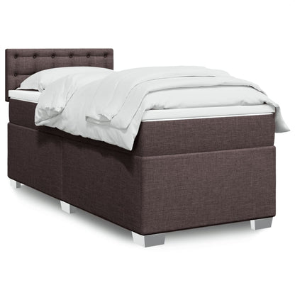 Cama Box Spring Con Colchón Tela