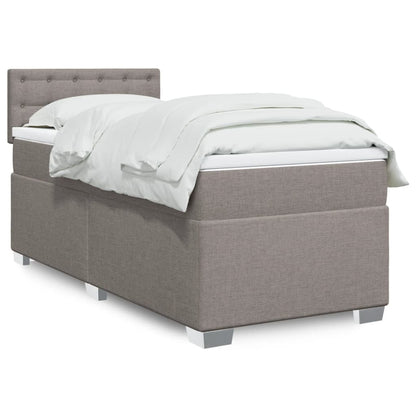 Cama Box Spring Con Colchón Tela