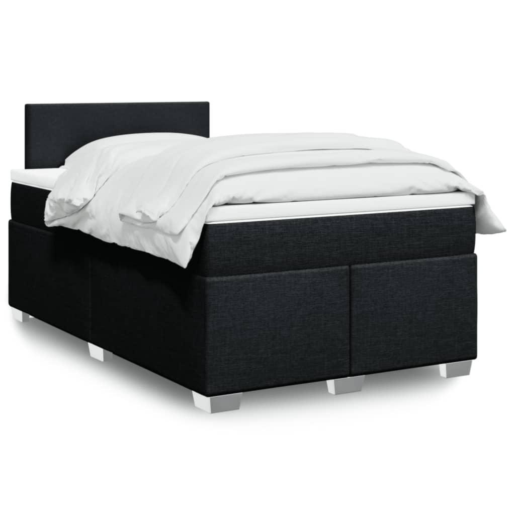 Cama Box Spring Con Colchón Tela