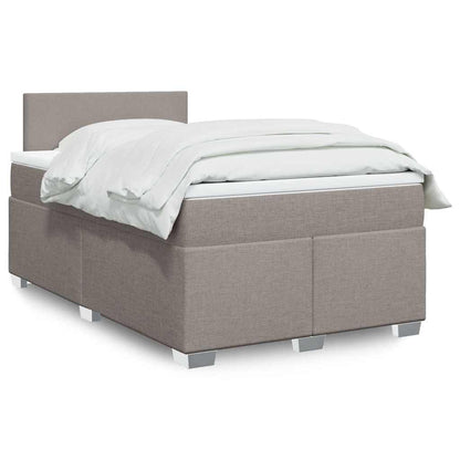 Cama Box Spring Con Colchón Tela