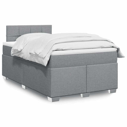 Cama Box Spring Con Colchón Tela