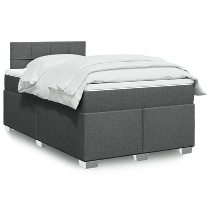 Cama Box Spring Con Colchón Tela