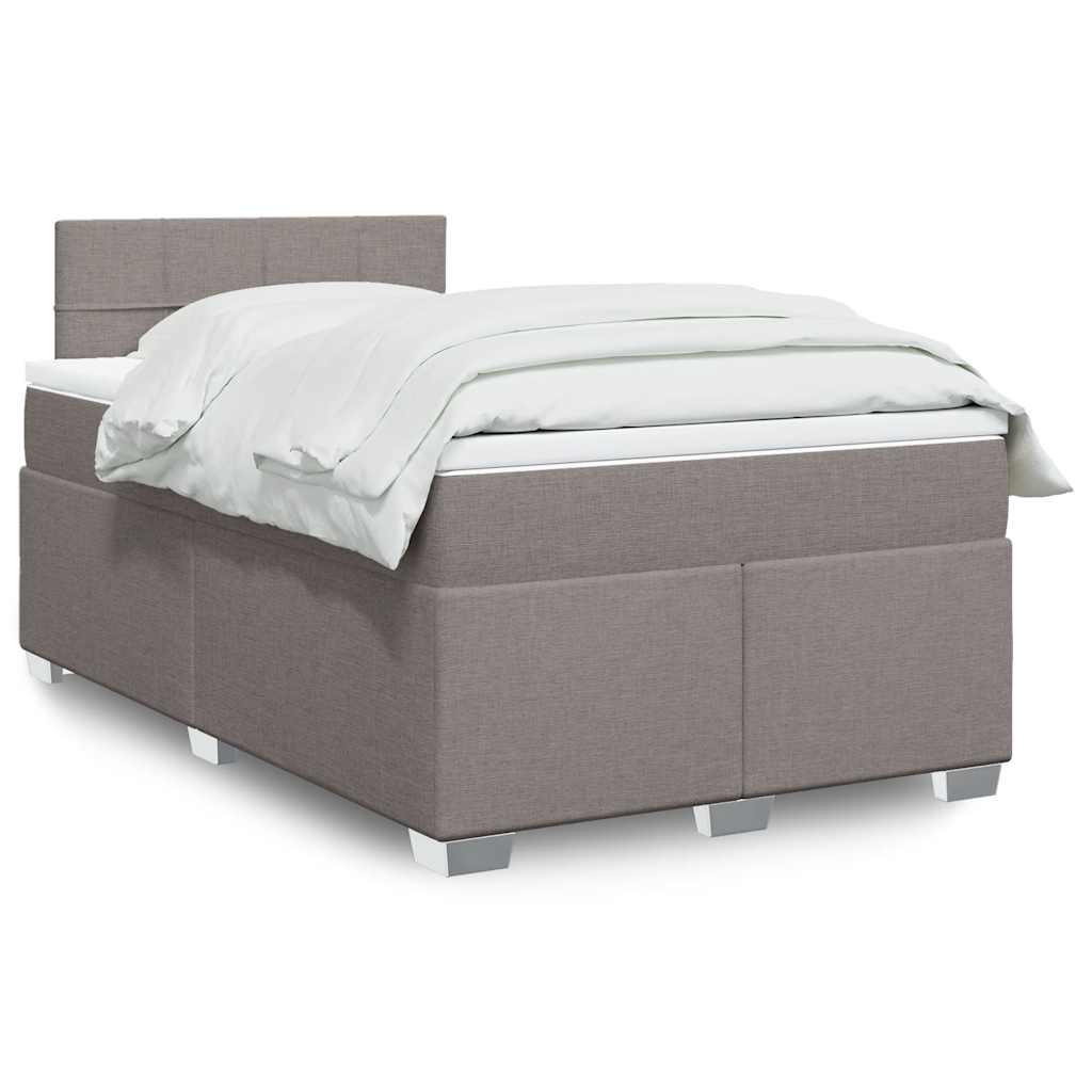 Cama Box Spring Con Colchón Tela