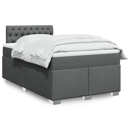 Cama Box Spring Con Colchón Tela