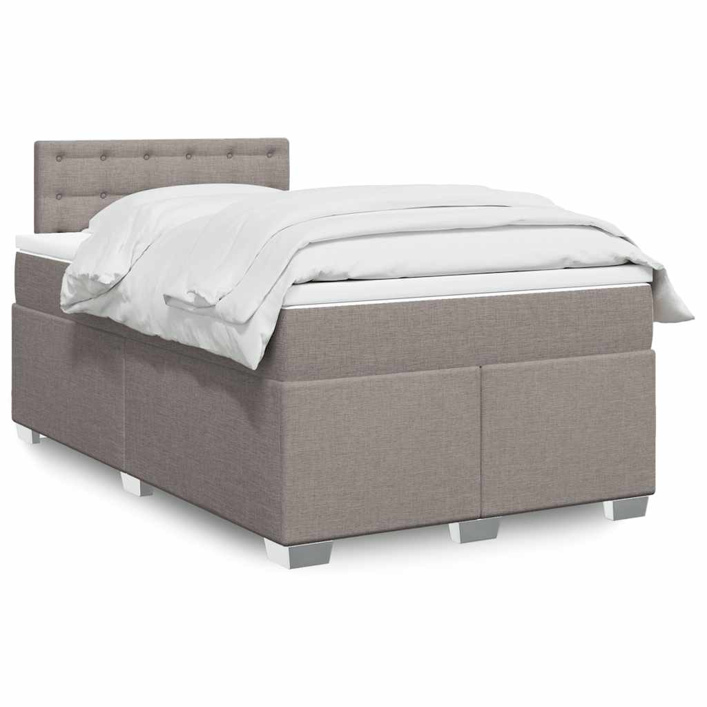 Cama Box Spring Con Colchón Tela