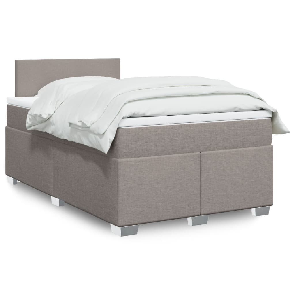 Cama Box Spring Con Colchón Tela