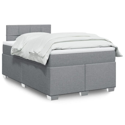 Cama Box Spring Con Colchón Tela