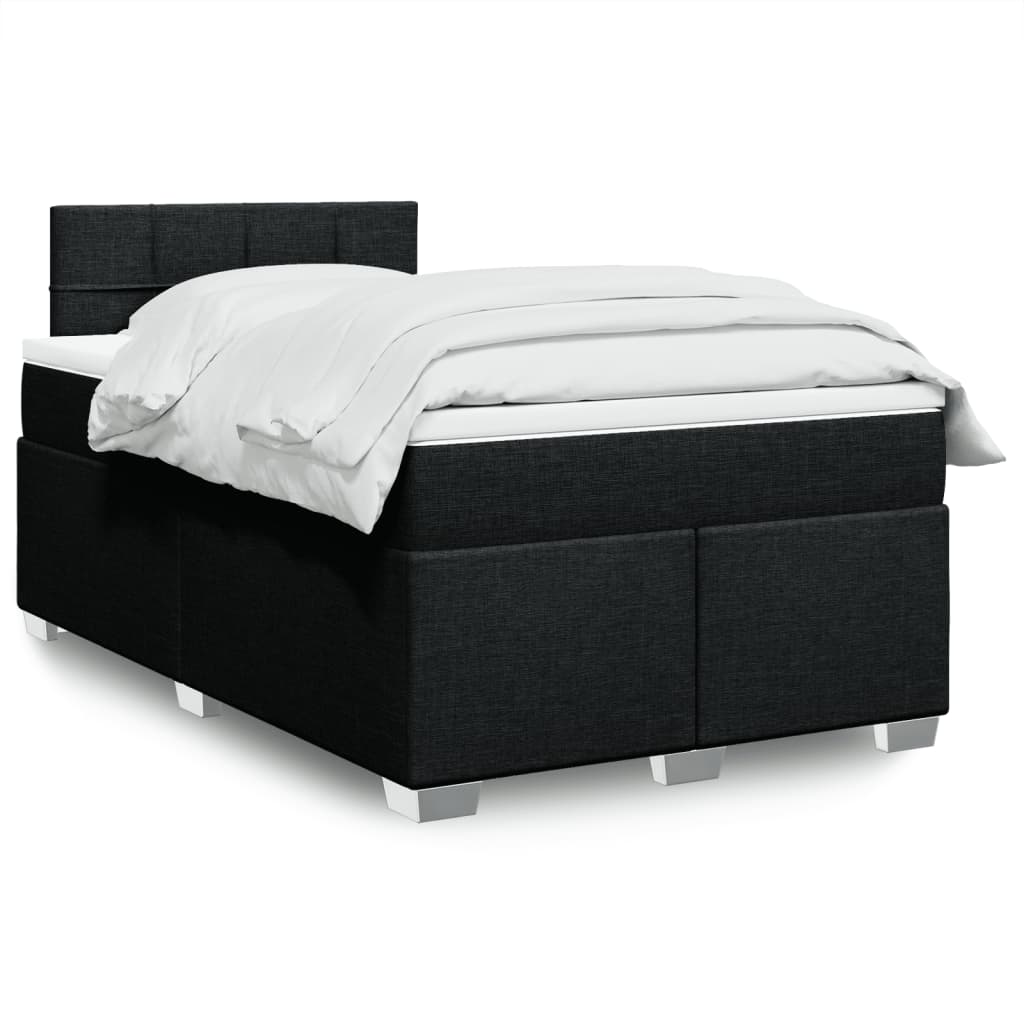 Cama Box Spring Con Colchón Tela