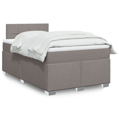 Cama Box Spring Con Colchón Tela