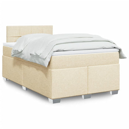 Cama Box Spring Con Colchón Tela