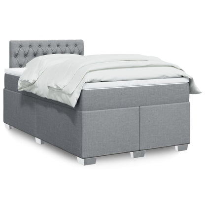 Cama Box Spring Con Colchón Tela