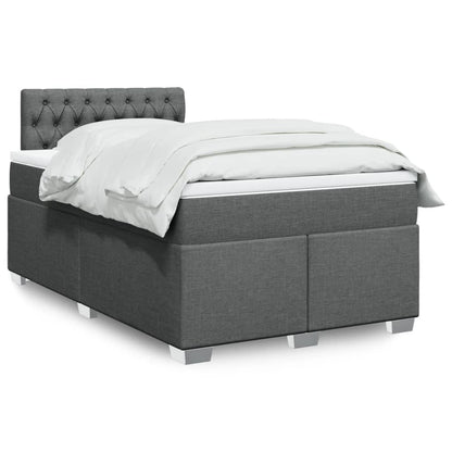 Cama Box Spring Con Colchón Tela