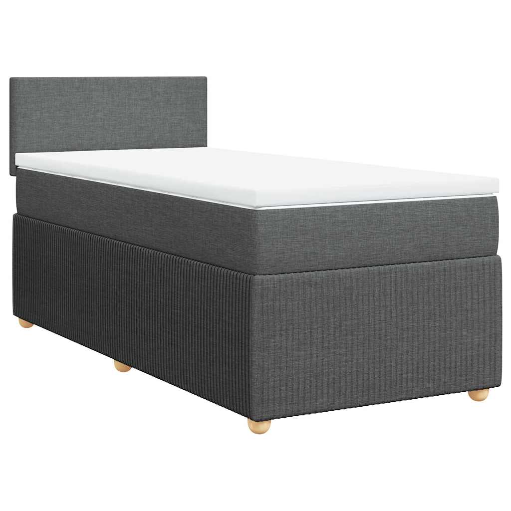 Cama Box Spring Con Colchón Tela
